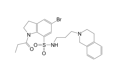 5-bromo-N-[3-(3,4-dihydro-2(1H)-isoquinolinyl)propyl]-1-propionyl-7-indolinesulfonamide