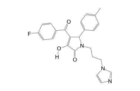 4-(4-fluorobenzoyl)-3-hydroxy-1-[3-(1H-imidazol-1-yl)propyl]-5-(4-methylphenyl)-1,5-dihydro-2H-pyrrol-2-one