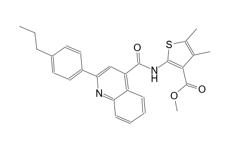 methyl 4,5-dimethyl-2-({[2-(4-propylphenyl)-4-quinolinyl]carbonyl}amino)-3-thiophenecarboxylate