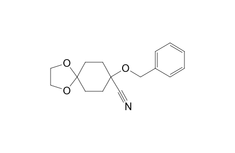 8-(benzyloxy)-1,4-dioxaspiro[4.5]decane-8-carbonitrile