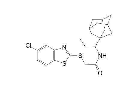 N-(1-adamantan-1-yl-propyl)-2-(5-chloro-benzothiazol-2-ylsulfanyl)-acetamide