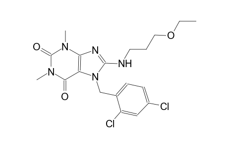 7-(2,4-dichlorobenzyl)-8-[(3-ethoxypropyl)amino]-1,3-dimethyl-3,7-dihydro-1H-purine-2,6-dione