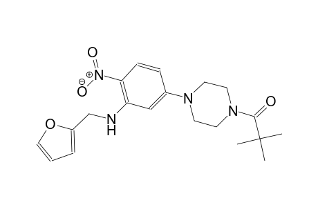 N-{5-[4-(2,2-dimethylpropanoyl)-1-piperazinyl]-2-nitrophenyl}-N-(2-furylmethyl)amine