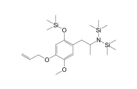 4-Allyloxy-2,5-dimethoxyamphetamine-A (-CH3) 3TMS