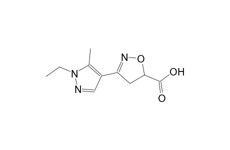 5-isoxazolecarboxylic acid, 3-(1-ethyl-5-methyl-1H-pyrazol-4-yl)-4,5-dihydro-
