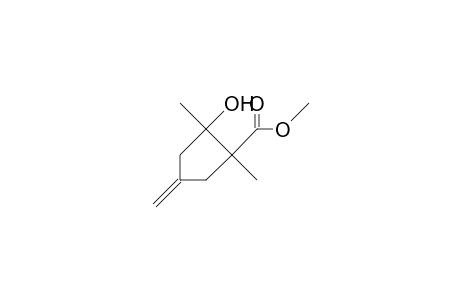 2-Hydroxy-1,2-dimethyl-4-methylidene-cyclopentanecarboxylic acid, methylester