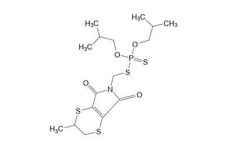 5,6-dihydro-N-(mercaptomethyl)-5-methyl-p-dithiin-2,3-dicarboximide, S-ester with O,O-diisobutyl phosphorodithioate