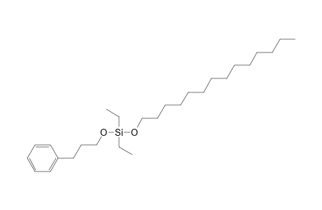 Silane, diethyl(3-phenylpropoxy)tetradecyloxy-