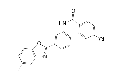 4-Chloro-N-[3-(5-methyl-1,3-benzoxazol-2-yl)phenyl]benzamide