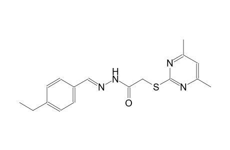 acetic acid, [(4,6-dimethyl-2-pyrimidinyl)thio]-, 2-[(E)-(4-ethylphenyl)methylidene]hydrazide