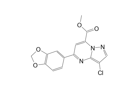 pyrazolo[1,5-a]pyrimidine-7-carboxylic acid, 5-(1,3-benzodioxol-5-yl)-3-chloro-, methyl ester