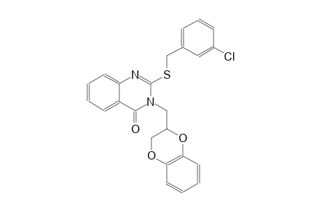 4(3H)-quinazolinone, 2-[[(3-chlorophenyl)methyl]thio]-3-[(2,3-dihydro-1,4-benzodioxin-2-yl)methyl]-