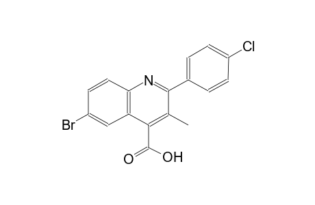6-bromo-2-(4-chlorophenyl)-3-methyl-4-quinolinecarboxylic acid