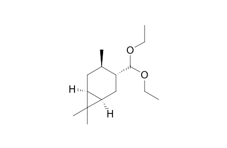 (trans)-3-(diethoxymethyl)-4,7,7-trimethylbicyclo[4.1.0]heptane