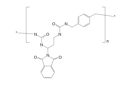 Poly[Ureylene-(1-phthalimidotrimethylene)ureylenemethylene-1,4-phenylenemethylene]; poly(urea) with phthalimide side groups