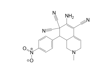 6-Amino-2-methyl-8-(4-nitrophenyl)-2,3,8,8a-tetrahydroisoquinoline-5,7,7(1H)-tricarbonitrile