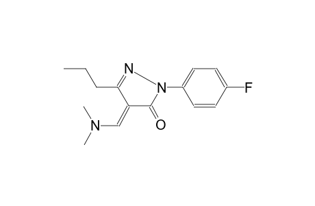 3H-pyrazol-3-one, 4-[(dimethylamino)methylene]-2-(4-fluorophenyl)-2,4-dihydro-5-propyl-, (4E)-