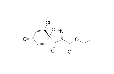 (4.alpha.,5.beta.)-Ethyl 4,6-dichloro-8-oxo-1-oxa-2-azaspiro[4,5]deca-2,6,9-triene-3-carboxylate