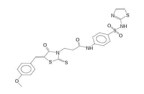 N-(1,3-thiazol-2-yl)sulphamoylphenyl)-3-[5-(4-methoxyphenyl)methylidene-2-thioxo-4-oxo-1,3-thiazolidin-3-yl)propanoic acid amide