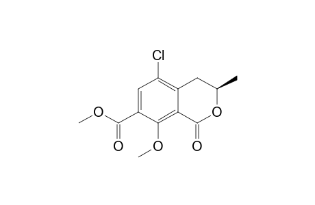 (3R)-Methyl 5-chloro-8-methoxy-3-methyl-1-oxo-3,4-dihydro-1H-isochromene-7-carboxylate