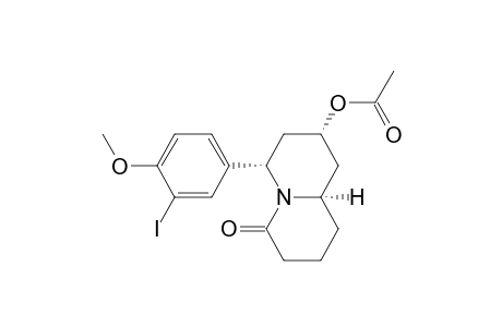 4H-Quinolizin-4-one, 8-(acetyloxy)octahydro-6-(3-iodo-4-methoxyphenyl)-, (6.alpha.,8.alpha.,9a.alpha.)-(.+-.)-