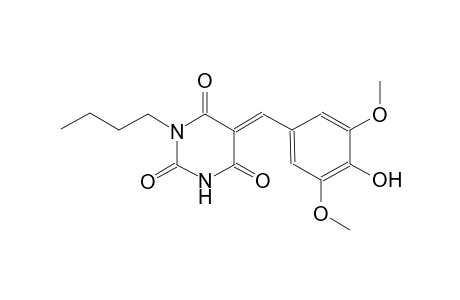 (5E)-1-butyl-5-(4-hydroxy-3,5-dimethoxybenzylidene)-2,4,6(1H,3H,5H)-pyrimidinetrione
