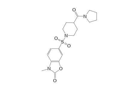 2(3H)-benzoxazolone, 3-methyl-6-[[4-(1-pyrrolidinylcarbonyl)-1-piperidinyl]sulfonyl]-
