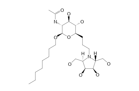OCTYL-2-ACETAMIDO-2,6,7,8-TETRADEOXY-8-[(2'R,3'R,4'S,5'R)-3',4'-DIHYDROXY-2',5'-DIHYDROXYMETHYL-PYRROLIDINYL]-BETA-D-GLUCOOCTPYRANOSIDE
