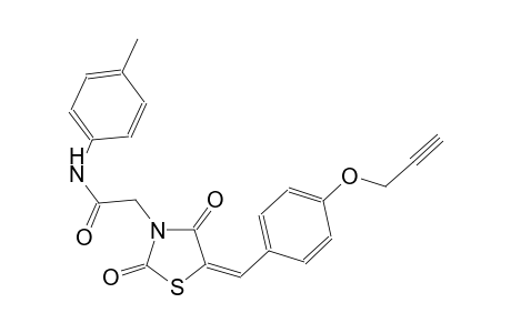 2-{(5E)-2,4-dioxo-5-[4-(2-propynyloxy)benzylidene]-1,3-thiazolidin-3-yl}-N-(4-methylphenyl)acetamide