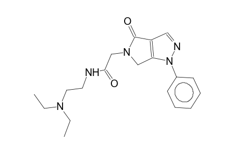 1-phenyl-5-[N-(2-diethylaminoethyl)carbamoylmethyl]-5H-4,6-dihydropyrrolo[3,4-c]pyrazol-4-one