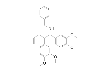 N-Benzyl-N-[1,2-bis(3,4-(anti)dimethoxyphenyl)pent-4-en-1yl]amine