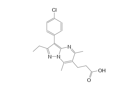 pyrazolo[1,5-a]pyrimidine-6-propanoic acid, 3-(4-chlorophenyl)-2-ethyl-5,7-dimethyl-