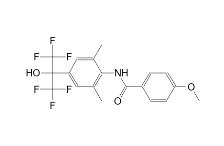N-{2,6-dimethyl-4-[2,2,2-trifluoro-1-hydroxy-1-(trifluoromethyl)ethyl]phenyl}-4-methoxybenzamide