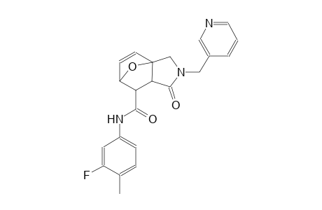 N-(3-fluoro-4-methylphenyl)-4-oxo-3-[(pyridin-3-yl)methyl]-10-oxa-3-azatricyclo[5.2.1.0¹,⁵]dec-8-ene-6-carboxamide