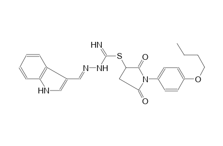 1H-indole, 3-[(E)-[[[[1-(4-butoxyphenyl)-2,5-dioxo-3-pyrrolidinyl]thio]iminomethyl]hydrazono]methyl]-