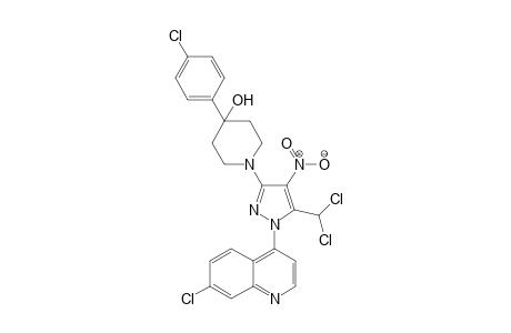 4-(4-Chlorophenyl)-1-(1-(7-chloroquinolin-4-yl)-5-(dichloromethyl)-4-nitro-1Hpyrazol-3-yl)piperidin-4-ol