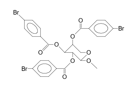 Methyl 2,3,4-tris(O-[4-bromo-benzoyl]).beta.-L-arabinopyranoside