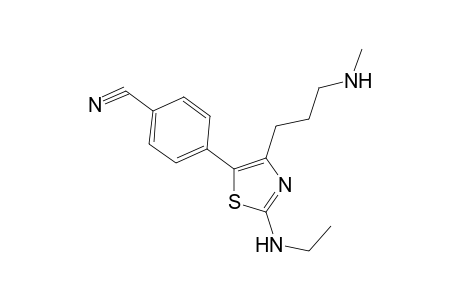 2-Ethylamino-5-(4-cyanophenyl)-4-(3-N-methylaminopropyl)thiazole