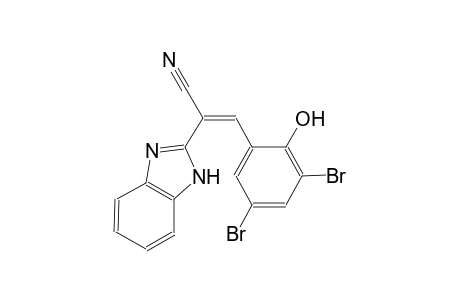 (2Z)-2-(1H-benzimidazol-2-yl)-3-(3,5-dibromo-2-hydroxyphenyl)-2-propenenitrile