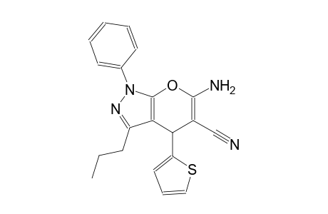 6-amino-1-phenyl-3-propyl-4-(2-thienyl)-1,4-dihydropyrano[2,3-c]pyrazole-5-carbonitrile