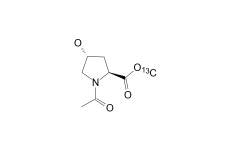 N-ACETYL-(4R)-HYDROXY-L-PROLINE-[(13)C]-METHYLESTER;MINOR-ISOMER