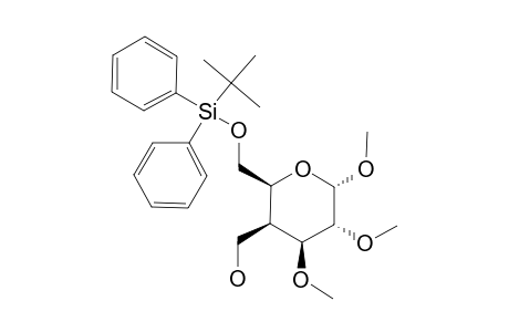 METHYL-6-O-(TERT.-BUTYLDIPHENYLSILYL)-4-DEOXY-4-HYDROXYMETHYL-2,3-DI-O-METHYL-ALPHA-D-GALACTOPYRANOSIDE