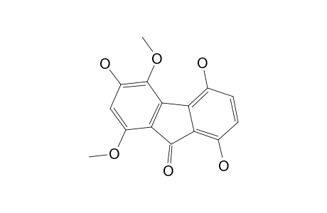 CHRYSOTOXONE;2,5,8-TRIHYDROXY-1,4-DIMETHOXY-9-FLUORENONE