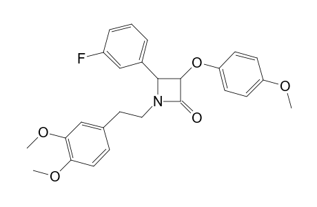 1-[2-(3,4-dimethoxyphenyl)ethyl]-4-(3-fluorophenyl)-3-(4-methoxyphenoxy)-2-azetidinone