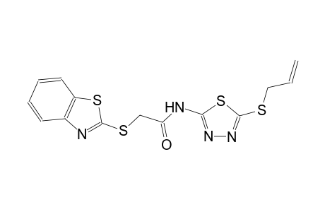 N-[5-(allylsulfanyl)-1,3,4-thiadiazol-2-yl]-2-(1,3-benzothiazol-2-ylsulfanyl)acetamide