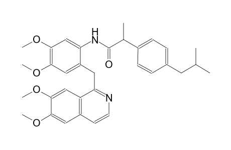 N-{2-[(6,7-dimethoxy-1-isoquinolinyl)methyl]-4,5-dimethoxyphenyl}-2-(4-isobutylphenyl)propanamide