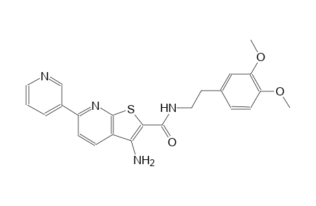 3-amino-N-[2-(3,4-dimethoxyphenyl)ethyl]-6-(3-pyridinyl)thieno[2,3-b]pyridine-2-carboxamide