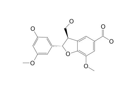 2-(3'-HYDROXY-5'-METHOXYPHENYL)-3-HYDROXYMETHYL-7-METHOXY-2,3-DIHYDROBENZOFURAN-5-CARBOXYLIC-ACID