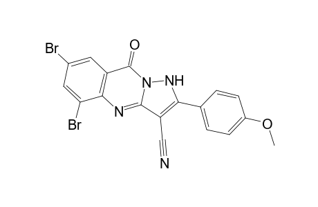5,7-Dibromo-2-(p-methoxyphenyl)-9-oxo-1,9-dihydropyrazolo[5,1-b]quinzoline-3-carbonitrile