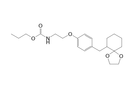 Propyl N-{2-{4'-[(2",2"-ethylenedioxy)cyclohexyl)methyl]phenoxy}ethyl}carbamate